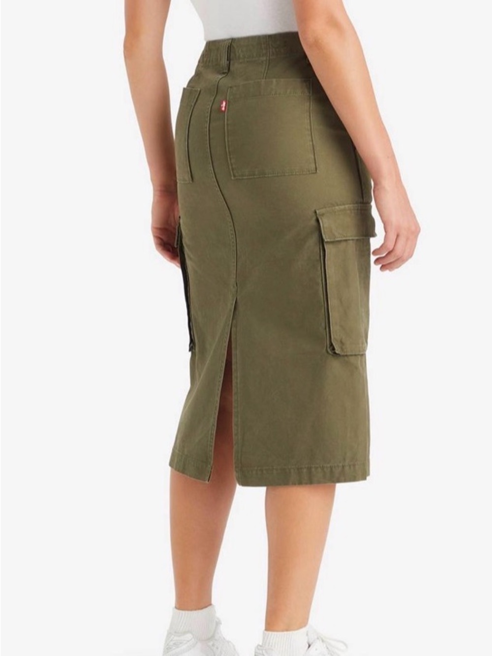 Levi's Olive Green Cargo Midi Skirt